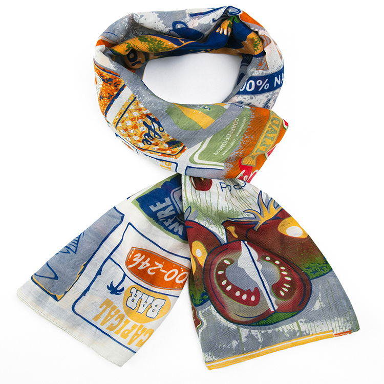 Women Hijab Printed Scarf Men Scarf