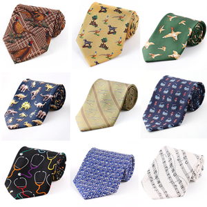 Silk Necktie Animals Printed Tie