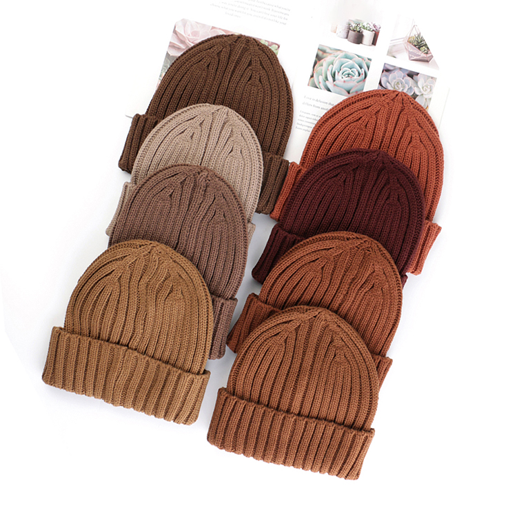 Acrylic Knitted Beanie Winter Hats for Women