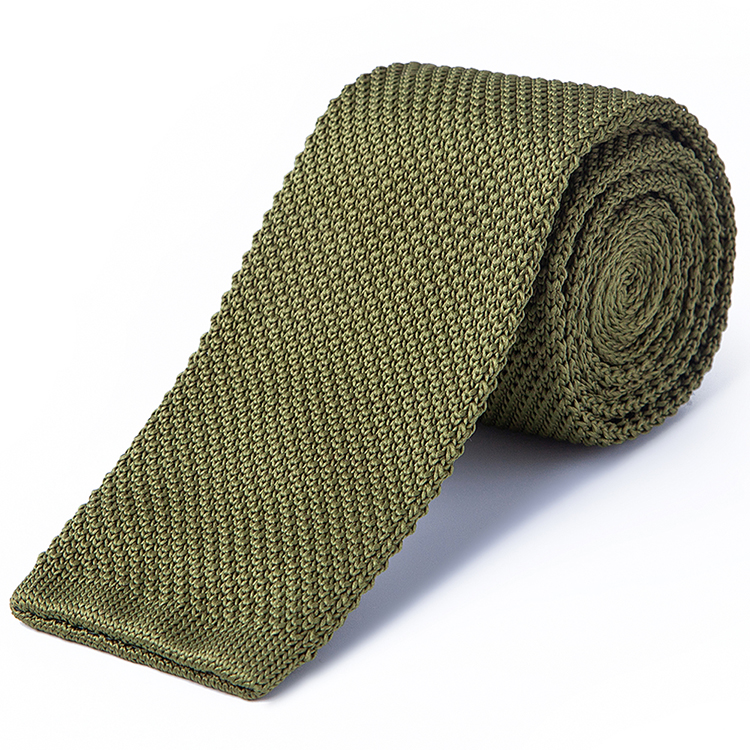 Solid Color Knitted Neckties Men Knit tie