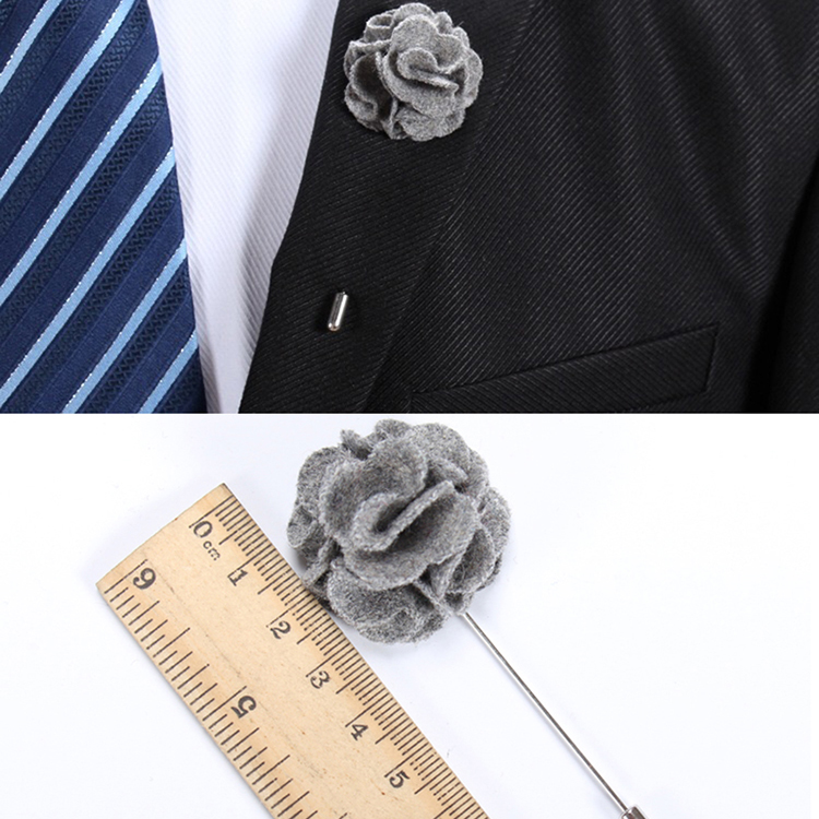 Men Suit Lapel Pins Flower Brooches