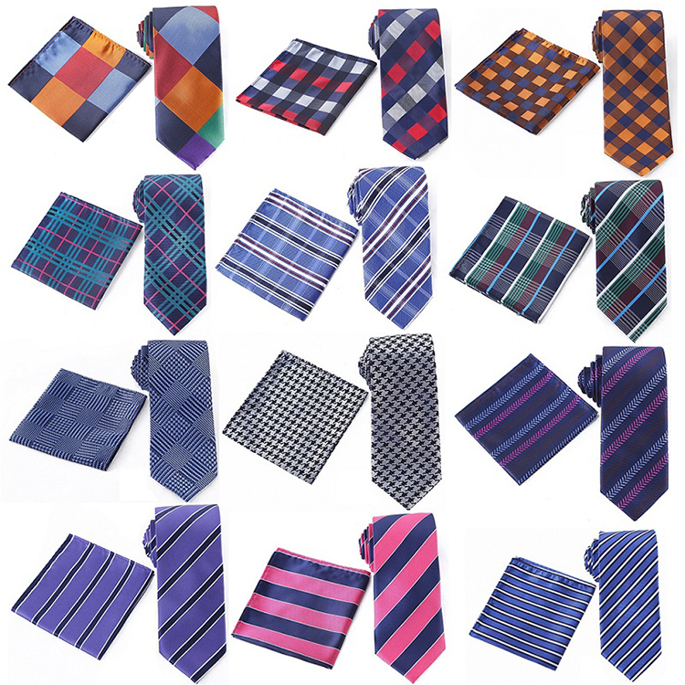 Men Tie Set Necktie and Handkerchief Set
